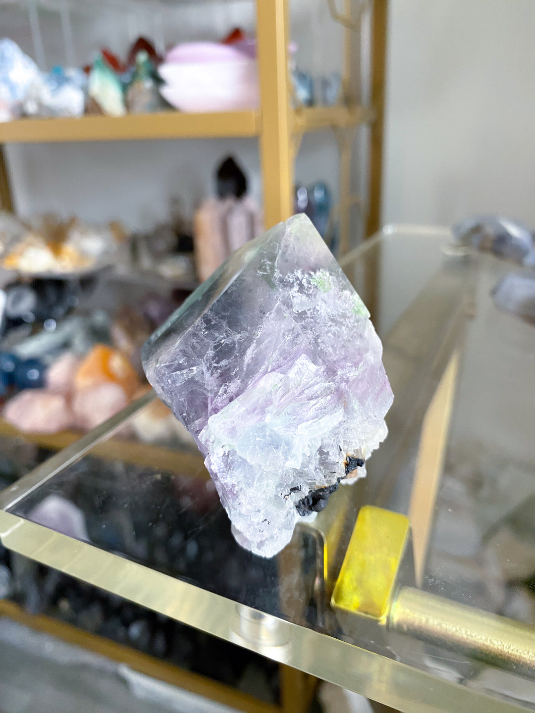 Big Lava Inclusion Rainbow Fluorite Point #5