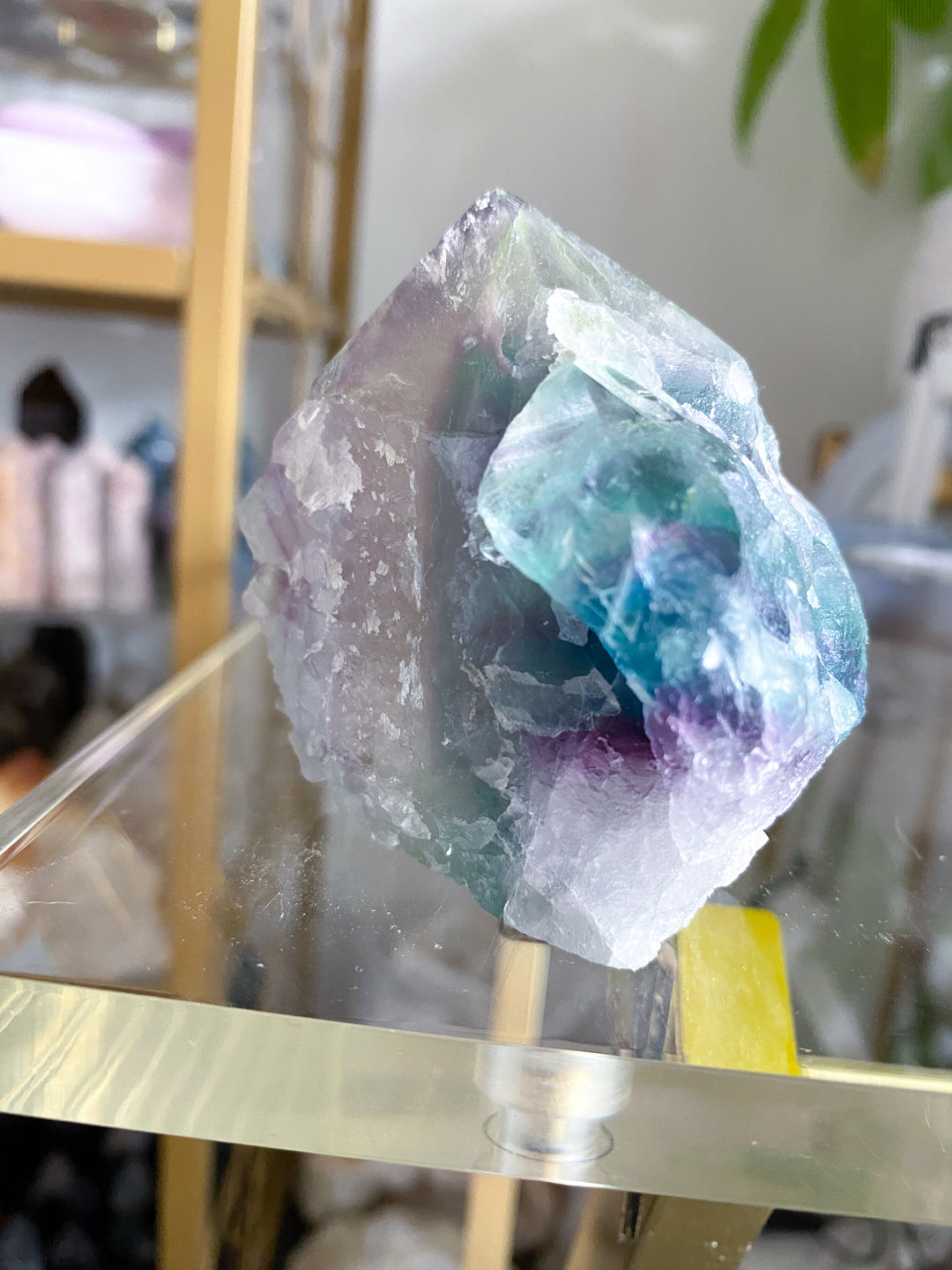 Big Lava Inclusion Rainbow Fluorite Point #5