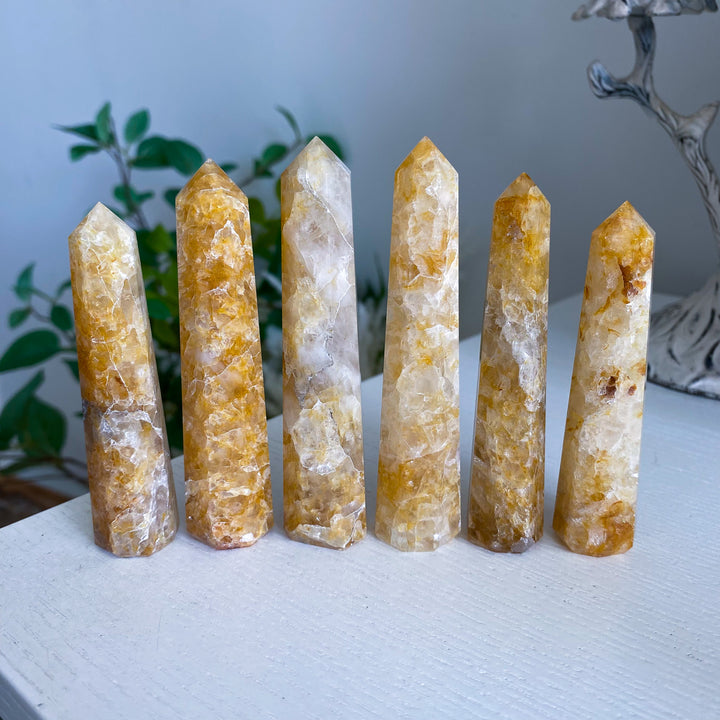 Marigold Yellow Golden Healer Quartz Tower 3" - 4"