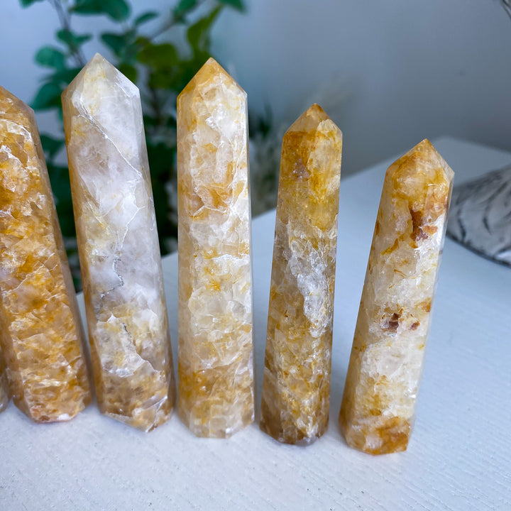 Marigold Yellow Golden Healer Quartz Tower 3" - 4"