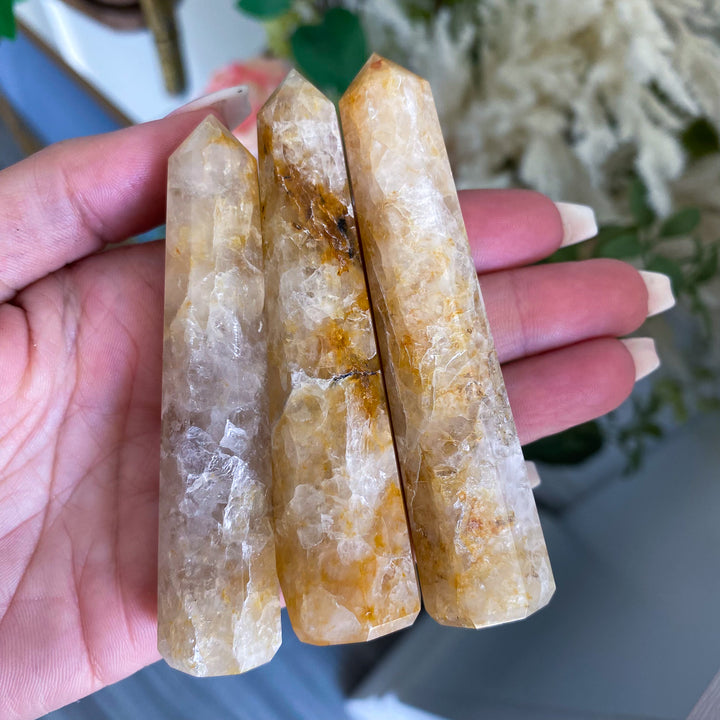 Marigold Yellow Golden Healer Quartz Tower 3" - 4"