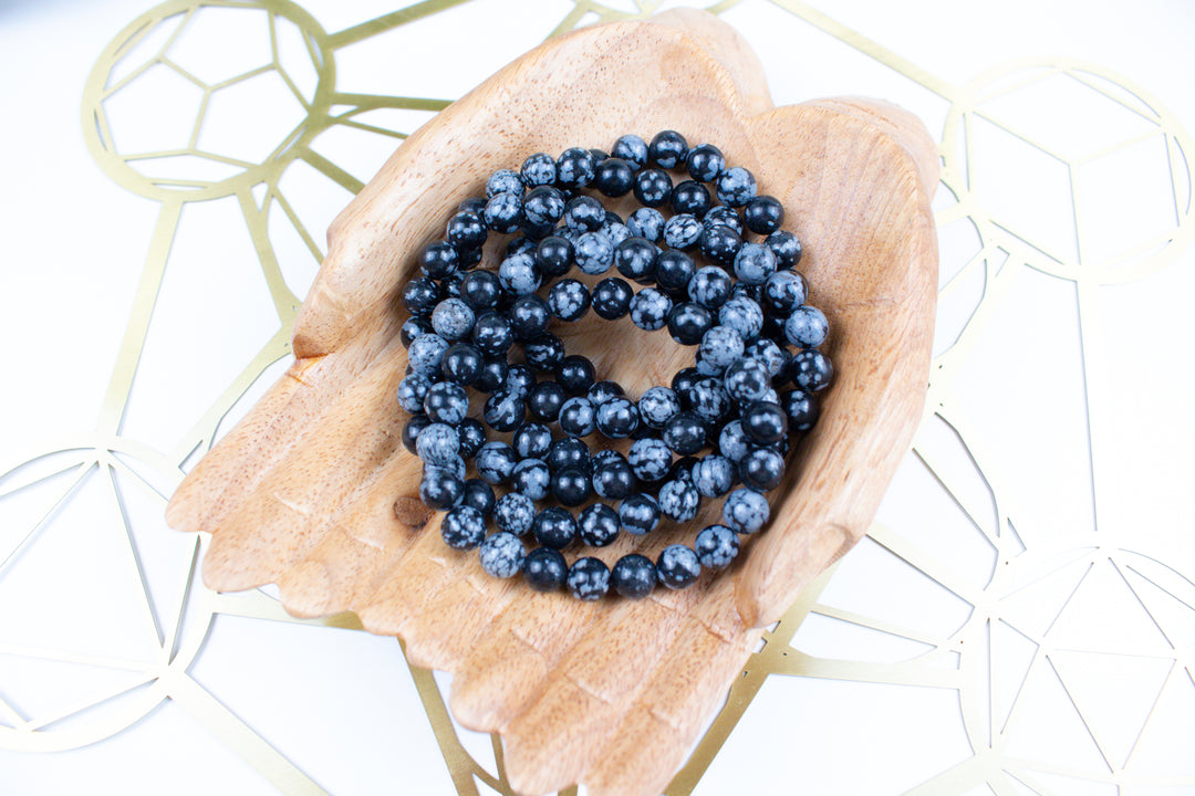 Snowflake Obsidian 6mm Bracelet