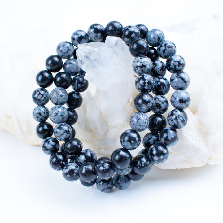Snowflake Obsidian 6mm Bracelet