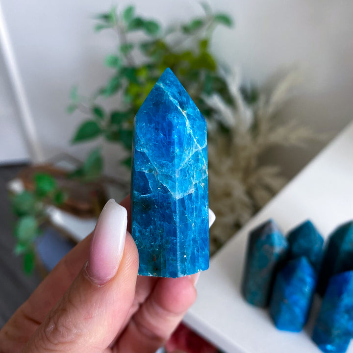 Small Blue Apatite Tower 2" - Your Choice