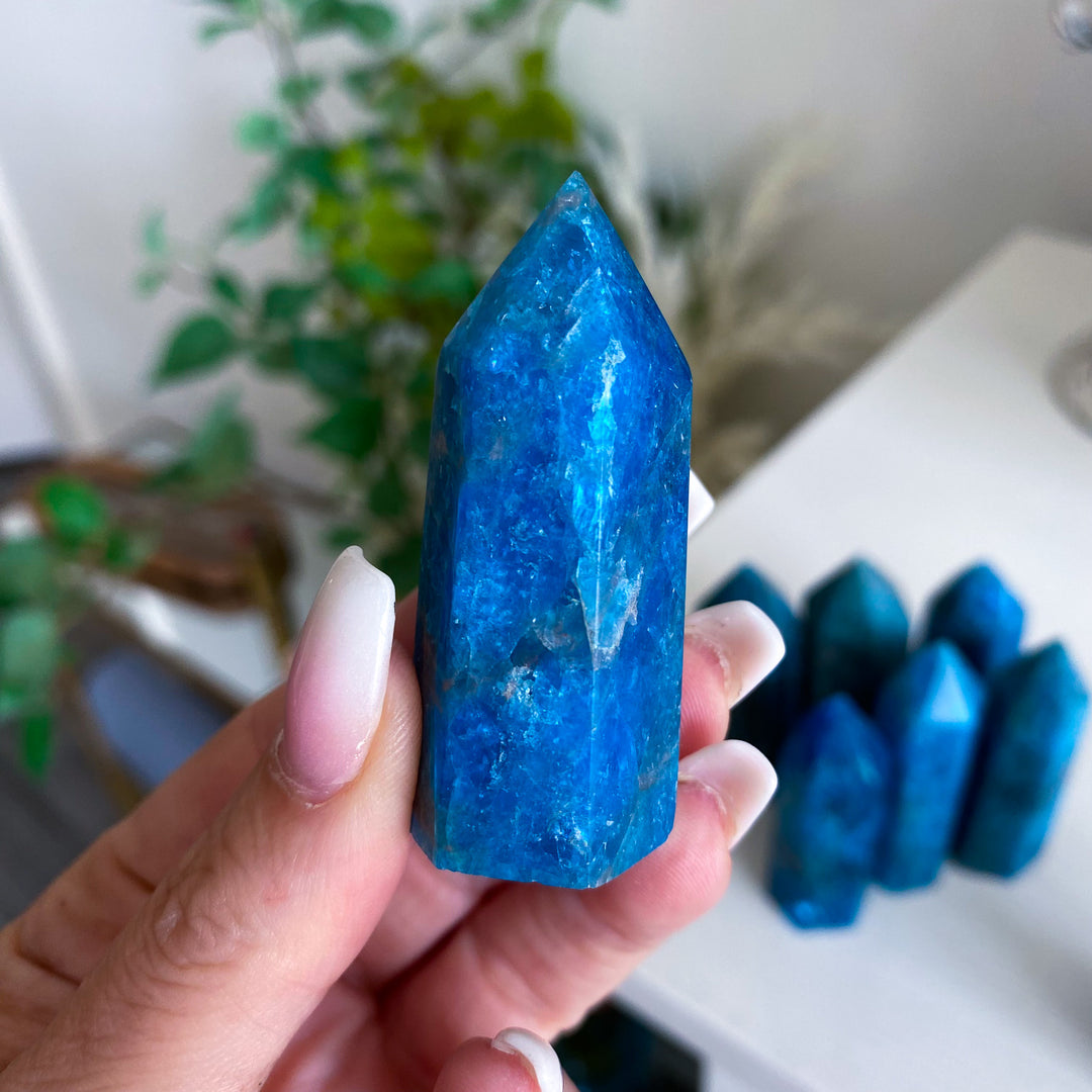 Small Blue Apatite Tower 2" - Your Choice