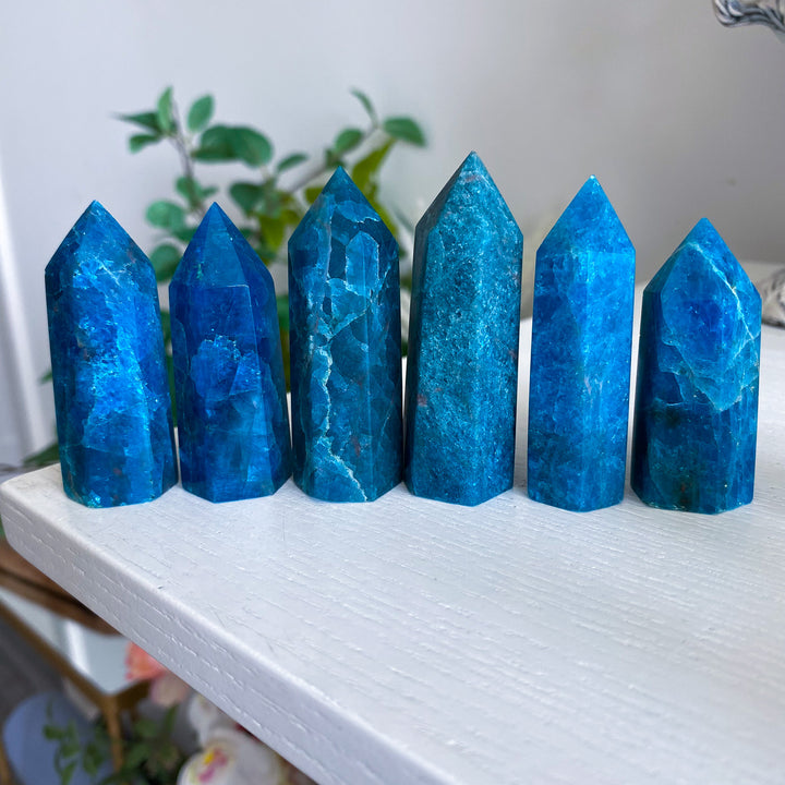 Small Blue Apatite Tower 2" - Your Choice