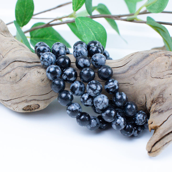 Snowflake Obsidian 6mm Bracelet