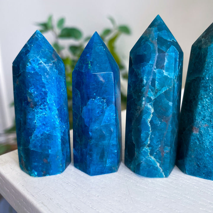 Small Blue Apatite Tower 2" - Your Choice