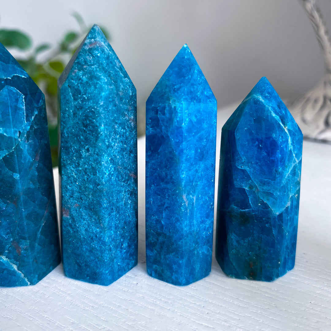 Small Blue Apatite Tower 2" - Your Choice