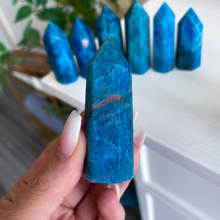 Small Blue Apatite Tower 2" - Your Choice