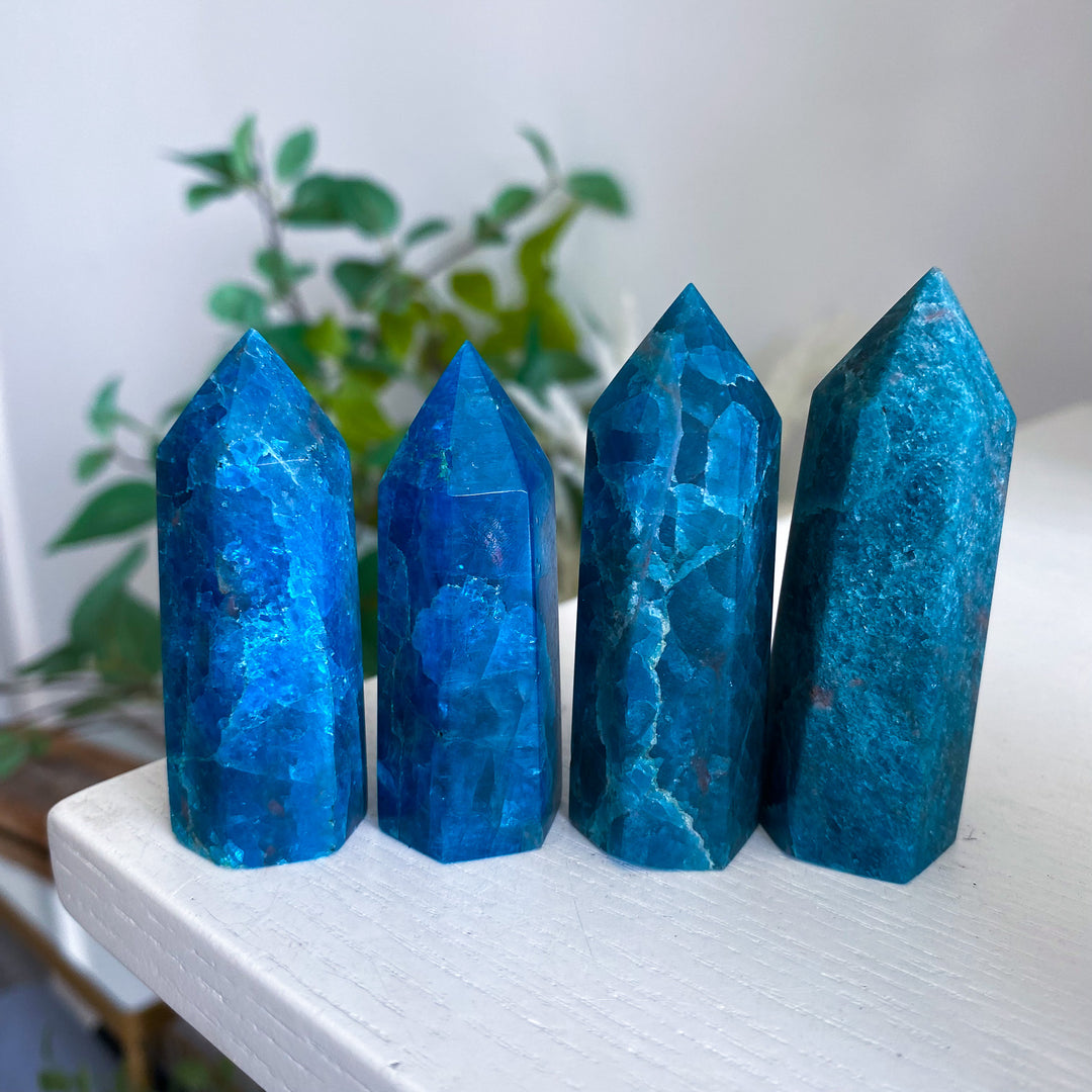 Small Blue Apatite Tower 2" - Your Choice