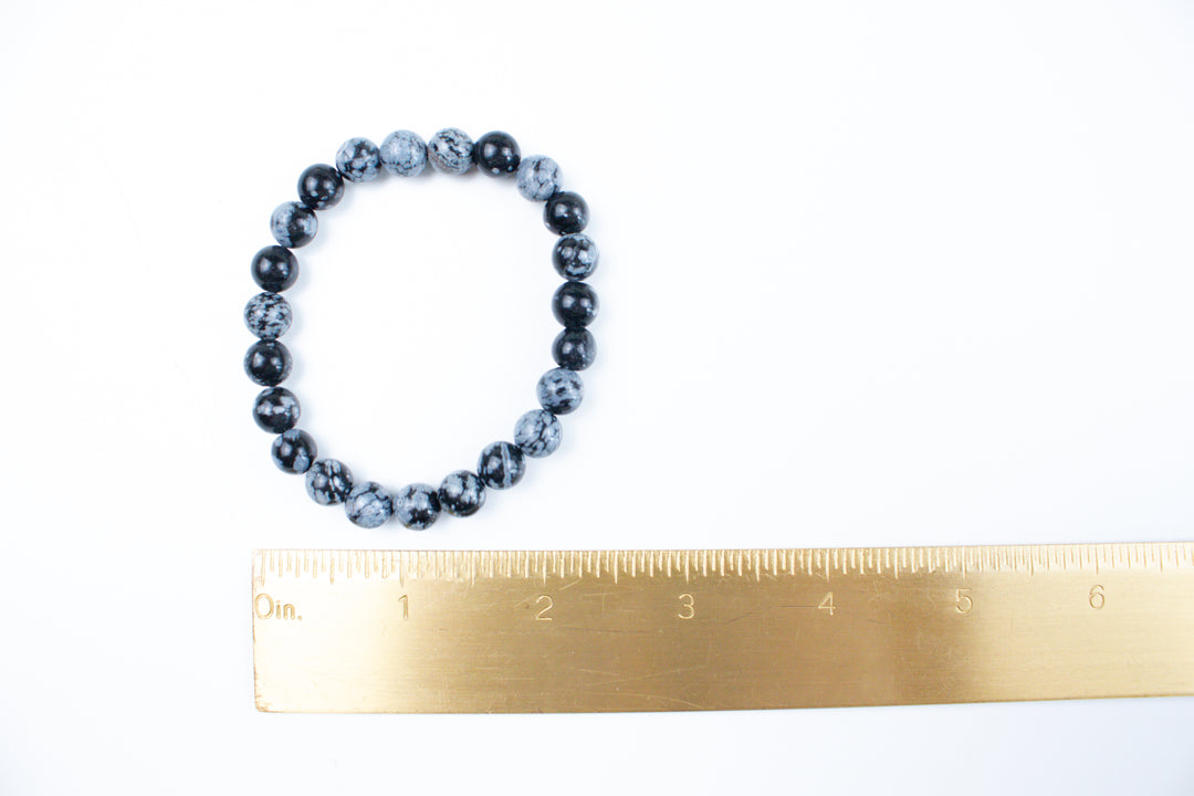 Snowflake Obsidian 6mm Bracelet