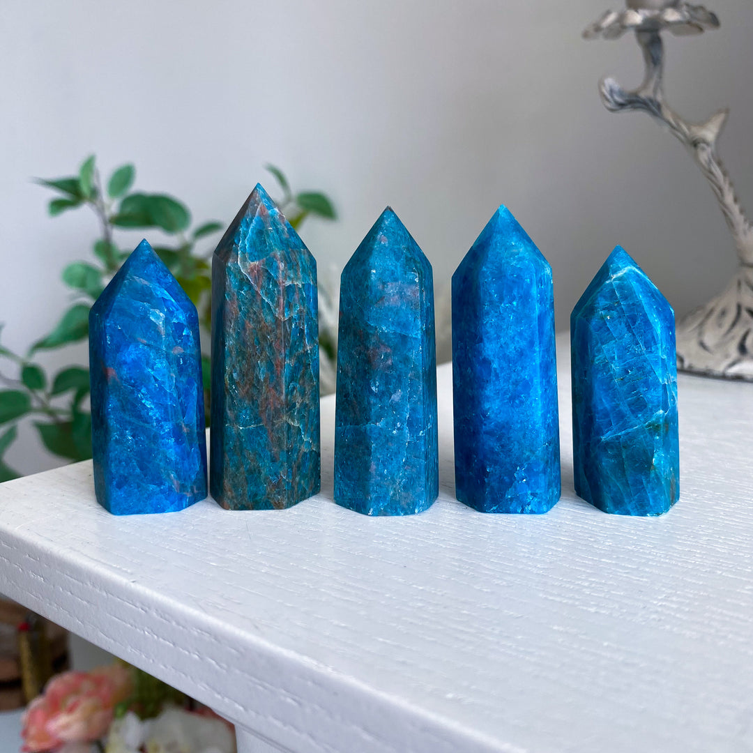Small Blue Apatite Tower 2" - Your Choice