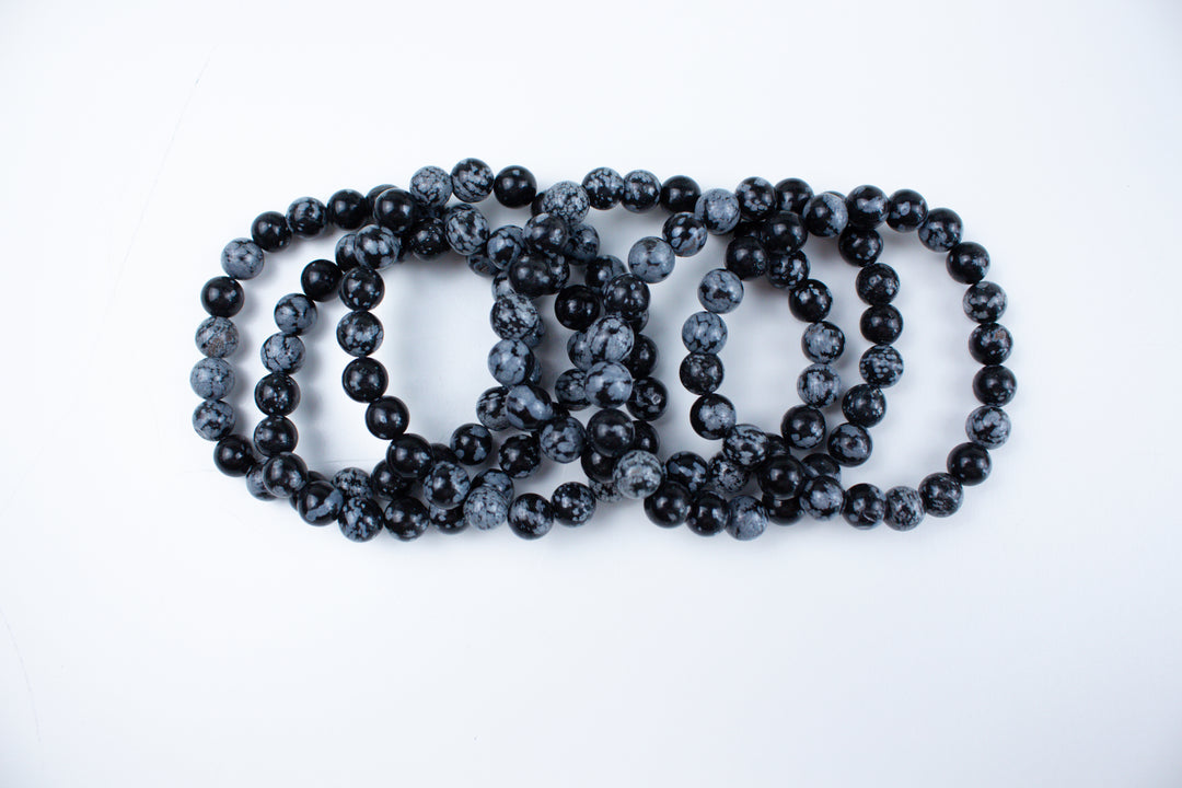 Snowflake Obsidian 6mm Bracelet