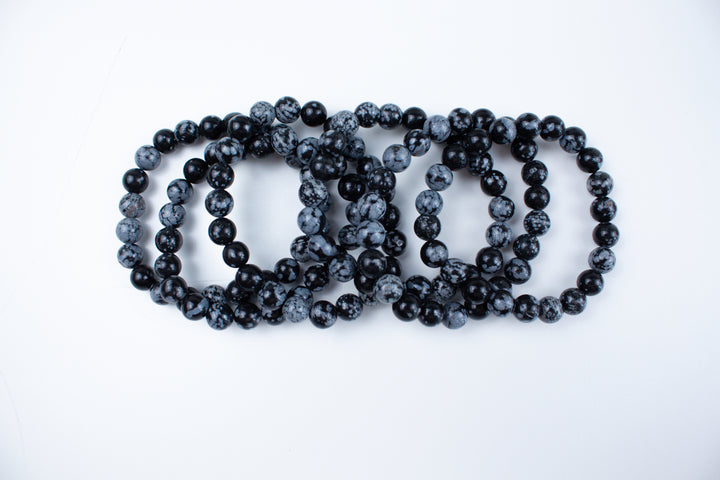 Snowflake Obsidian 6mm Bracelet
