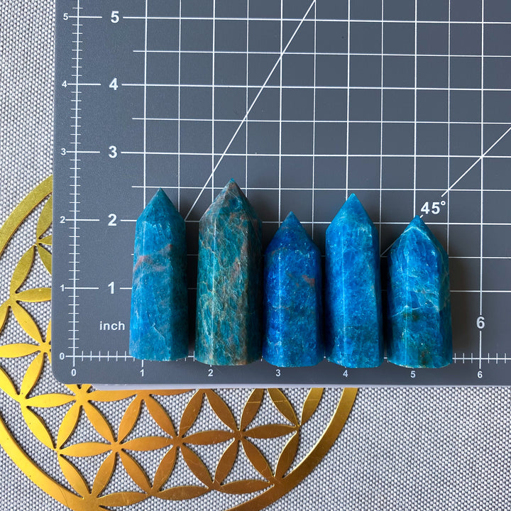 Small Blue Apatite Tower 2" - Your Choice