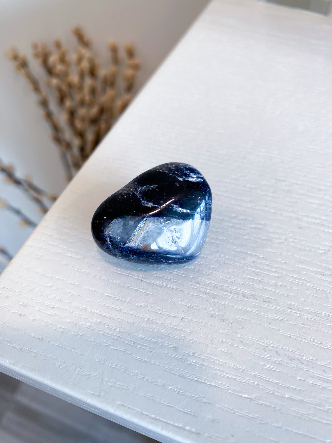 Iolite Pebble w/ Quartz - Get Exact Piece