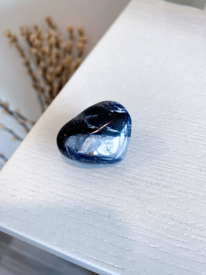 Iolite Pebble w/ Quartz - Get Exact Piece