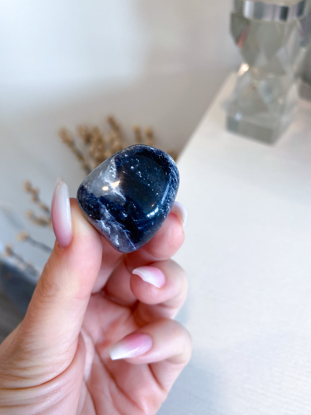 Iolite Pebble w/ Quartz - Get Exact Piece