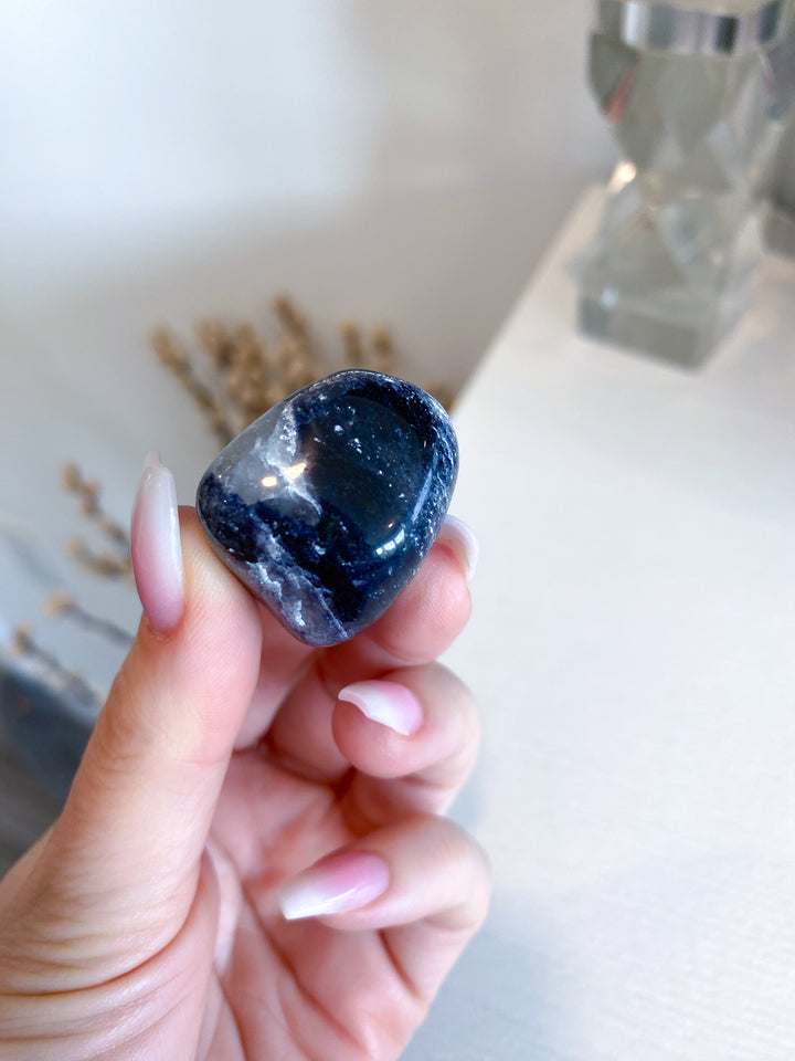 Iolite Pebble w/ Quartz - Get Exact Piece