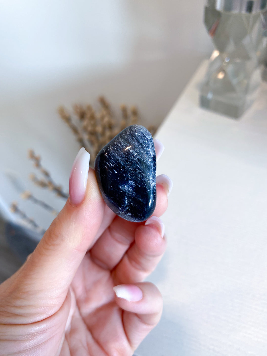 Iolite Pebble w/ Quartz - Get Exact Piece