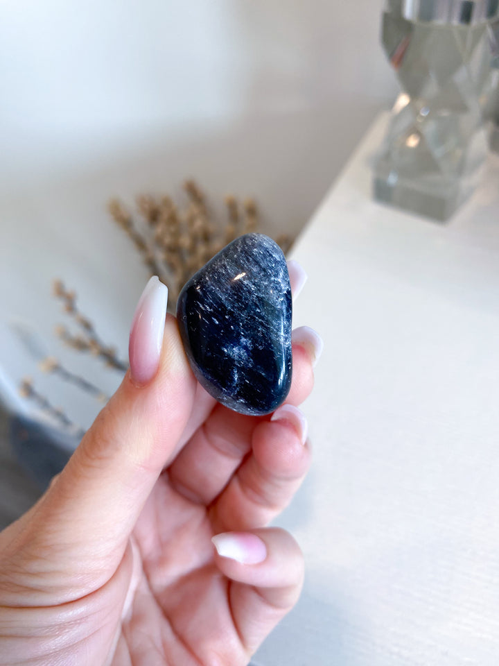 Iolite Pebble w/ Quartz - Get Exact Piece