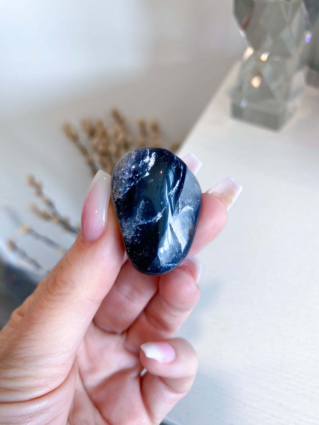 Iolite Pebble w/ Quartz - Get Exact Piece