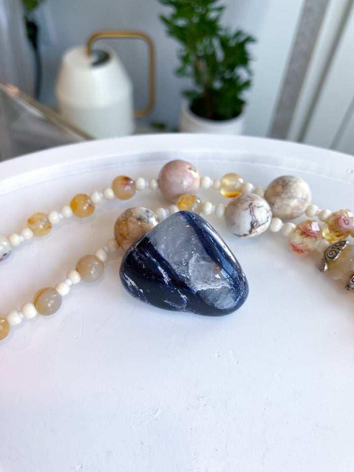 Iolite Pebble w/ Quartz - Get Exact Piece
