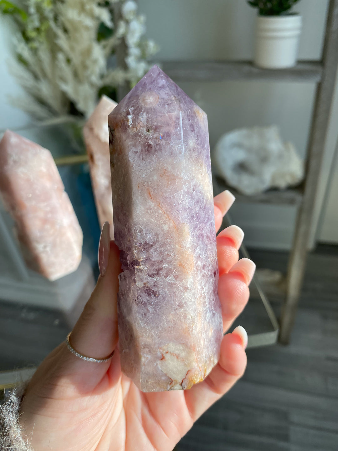 Beautiful Amethyst Flower Agate Tower #8
