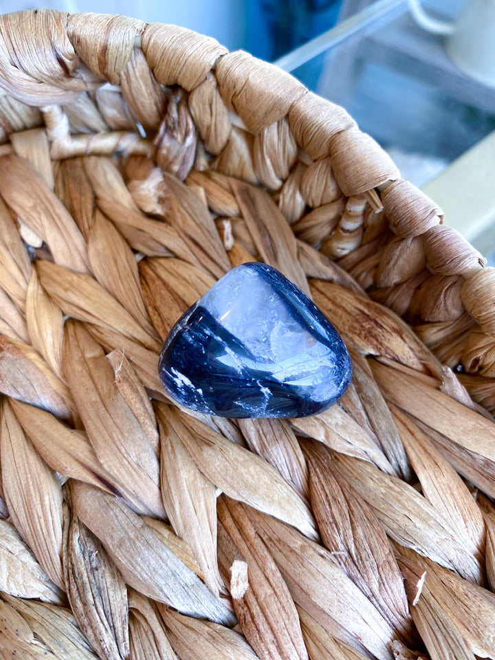 Iolite Pebble w/ Quartz - Get Exact Piece