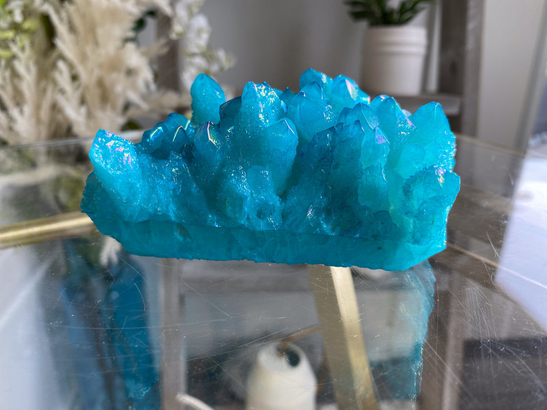 Large Blue Aura Quartz Cluster #3