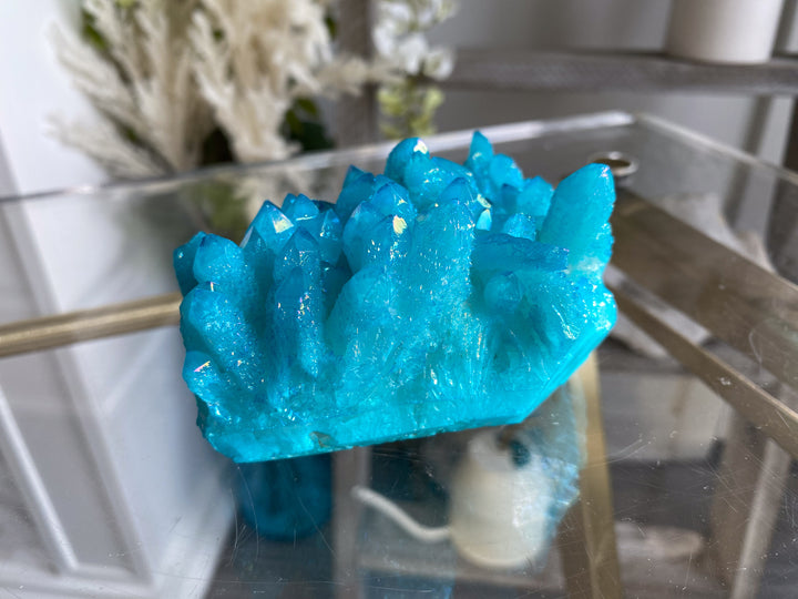 Large Blue Aura Quartz Cluster #3