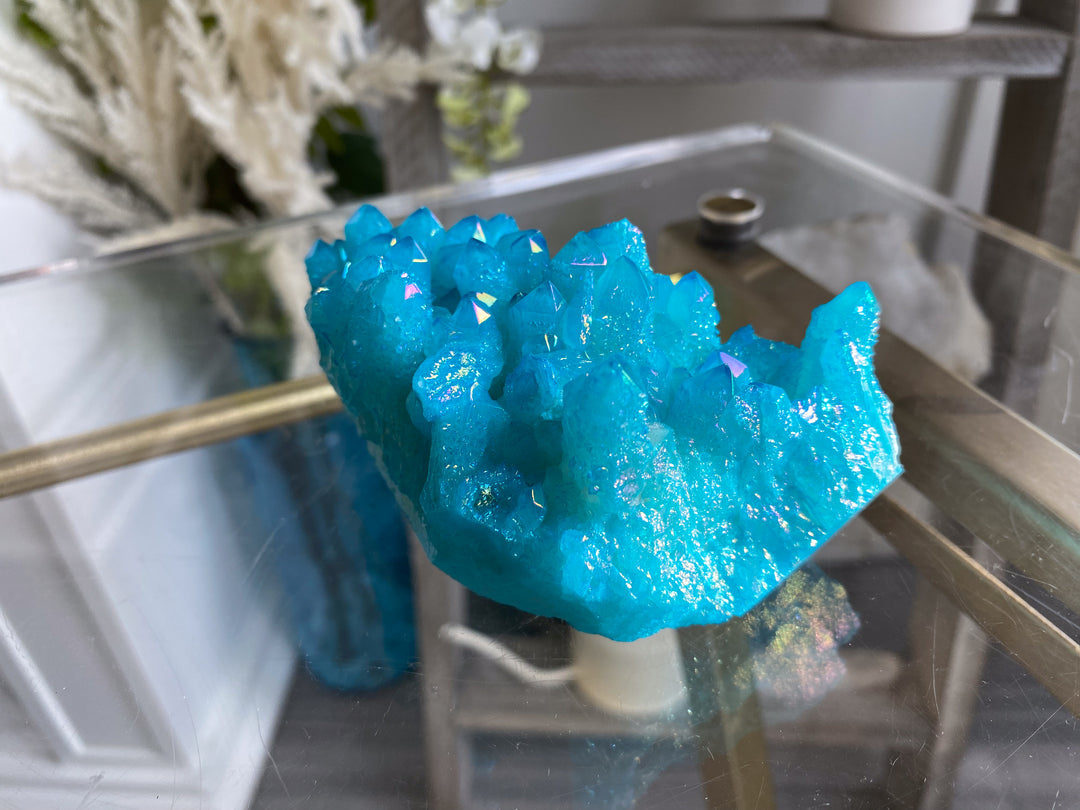 Large Blue Aura Quartz Cluster #3