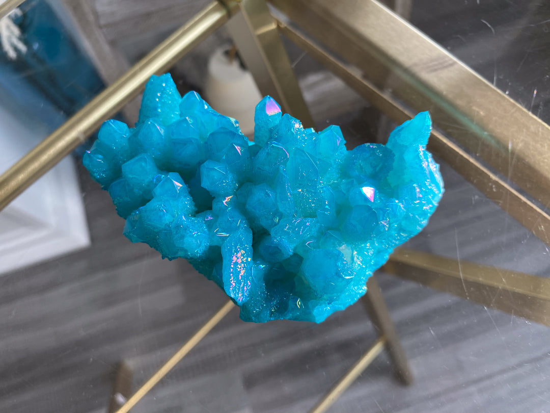 Large Blue Aura Quartz Cluster #3