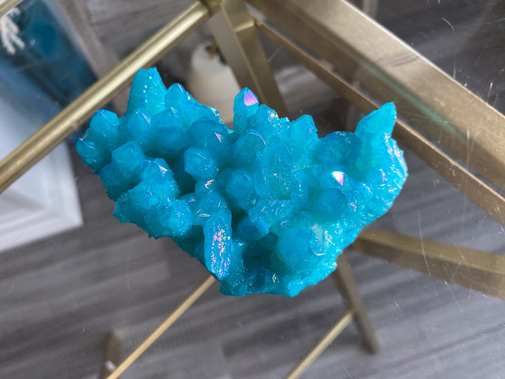 Large Blue Aura Quartz Cluster #3