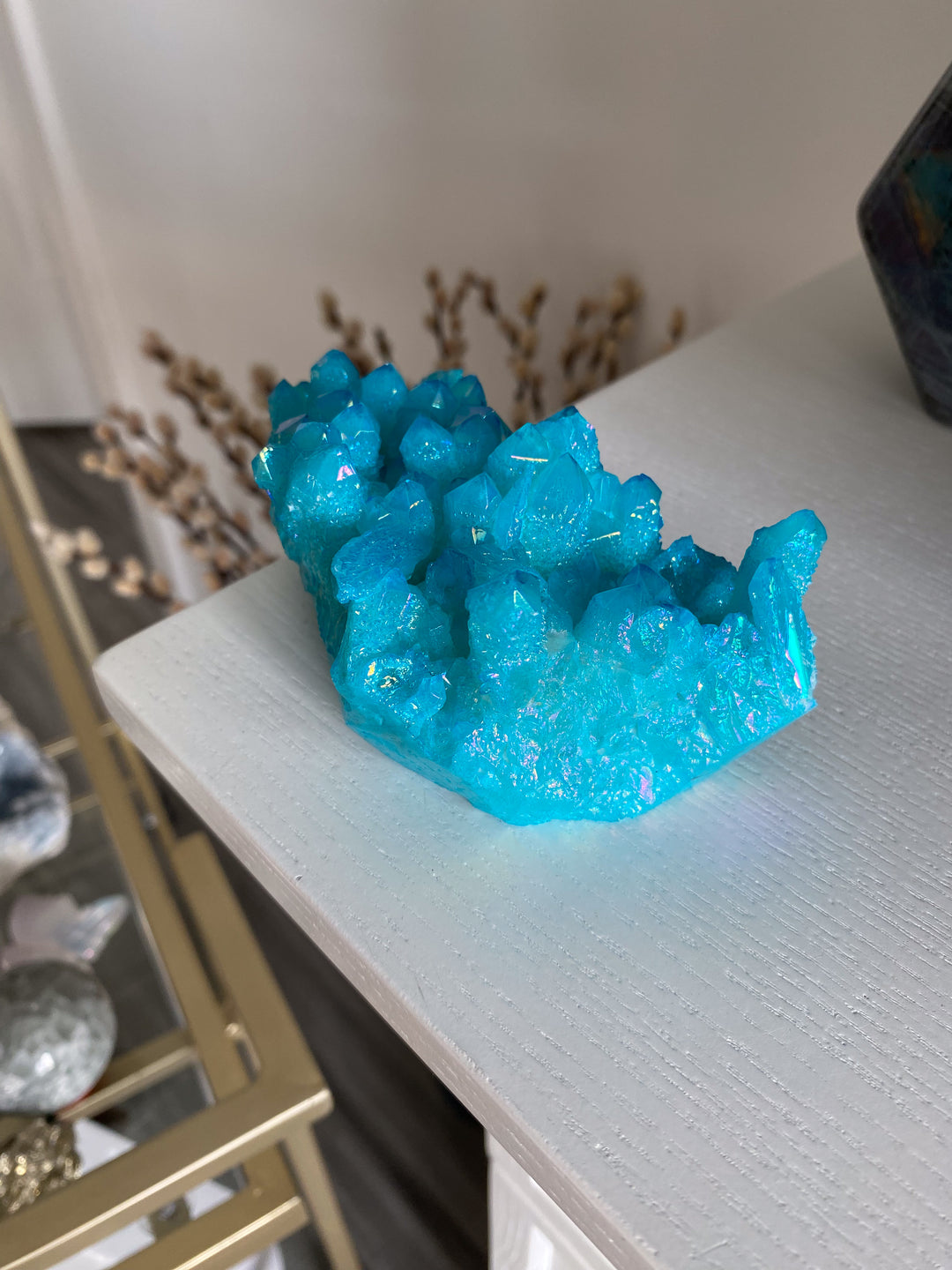 Large Blue Aura Quartz Cluster #3