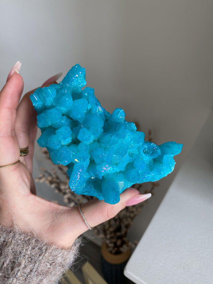 Large Blue Aura Quartz Cluster #3
