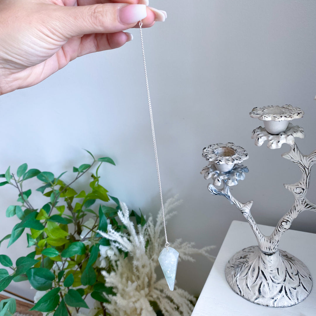 Mystery Material Crystal Pendulum