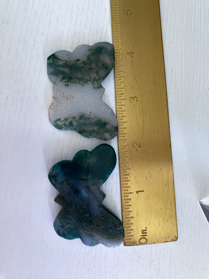 Moss Agate Butterfly - B Quality