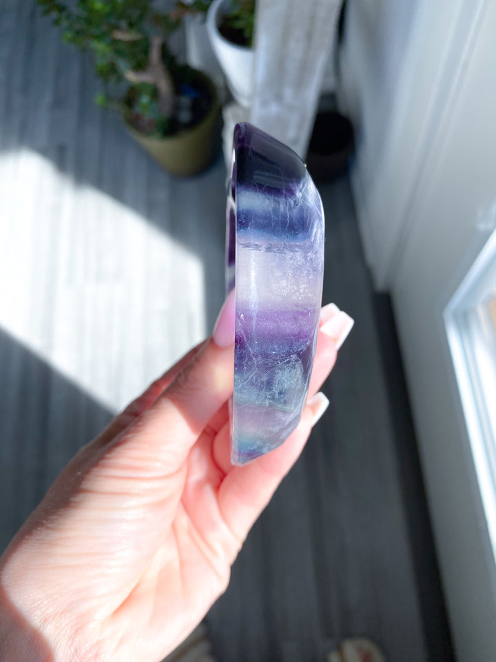 Rainbow Fluorite Heart Dish, Bowl