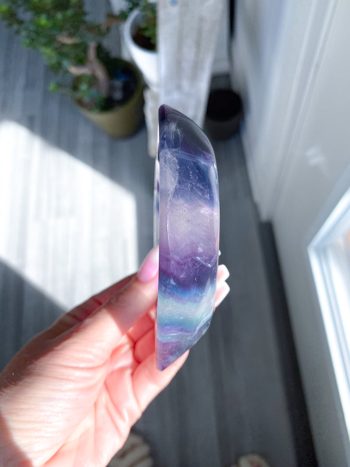 Rainbow Fluorite Heart Dish, Bowl