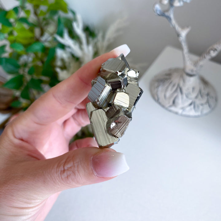Wealth: Shiny, Unique Pyrite Cluster 
