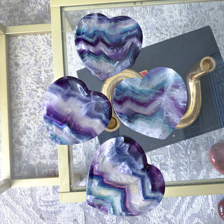 Rainbow Fluorite Heart Dish, Bowl