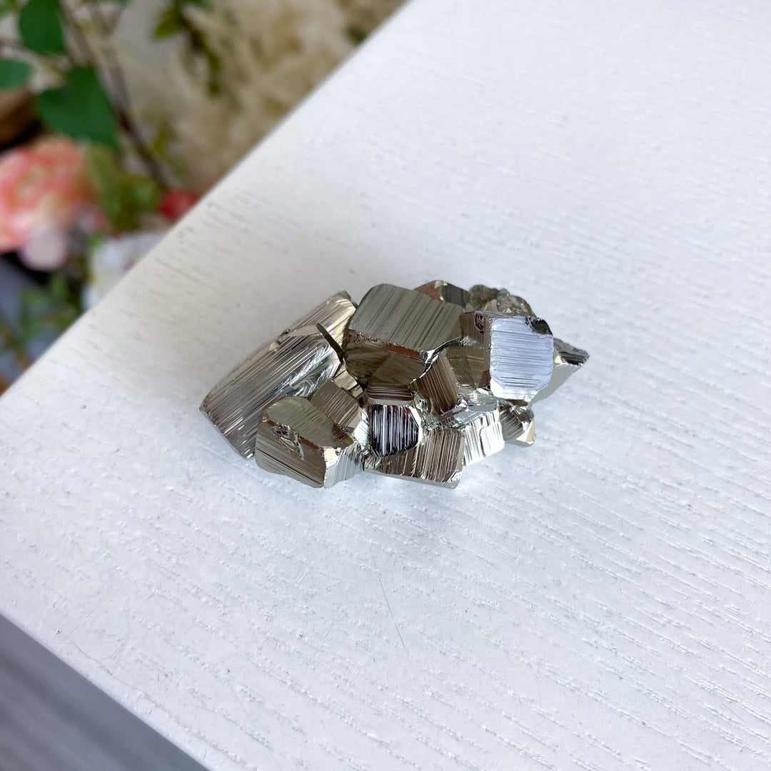 Wealth: Shiny, Unique Pyrite Cluster 