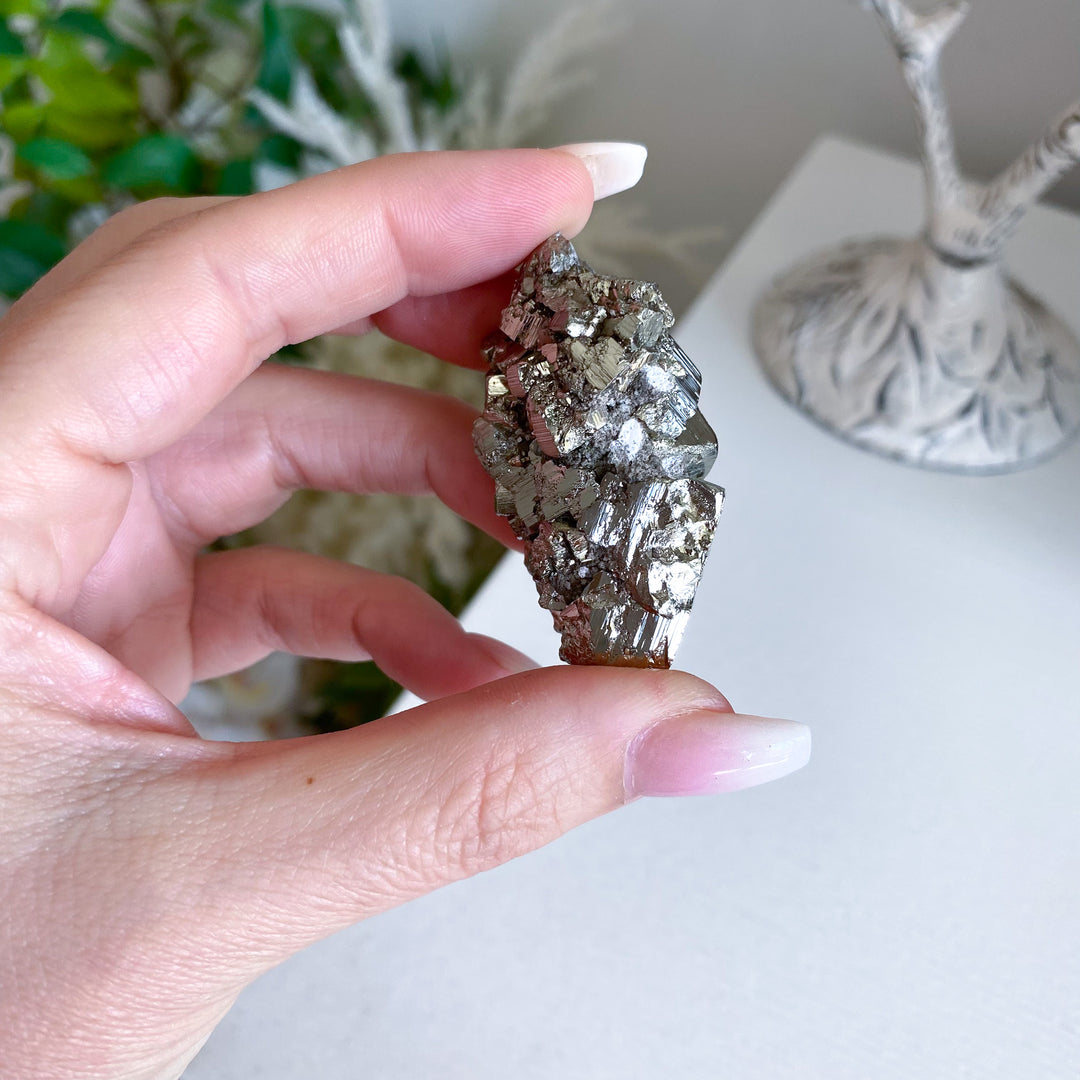 Wealth: Shiny, Unique Pyrite Cluster 