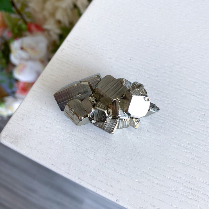 Wealth: Shiny, Unique Pyrite Cluster 