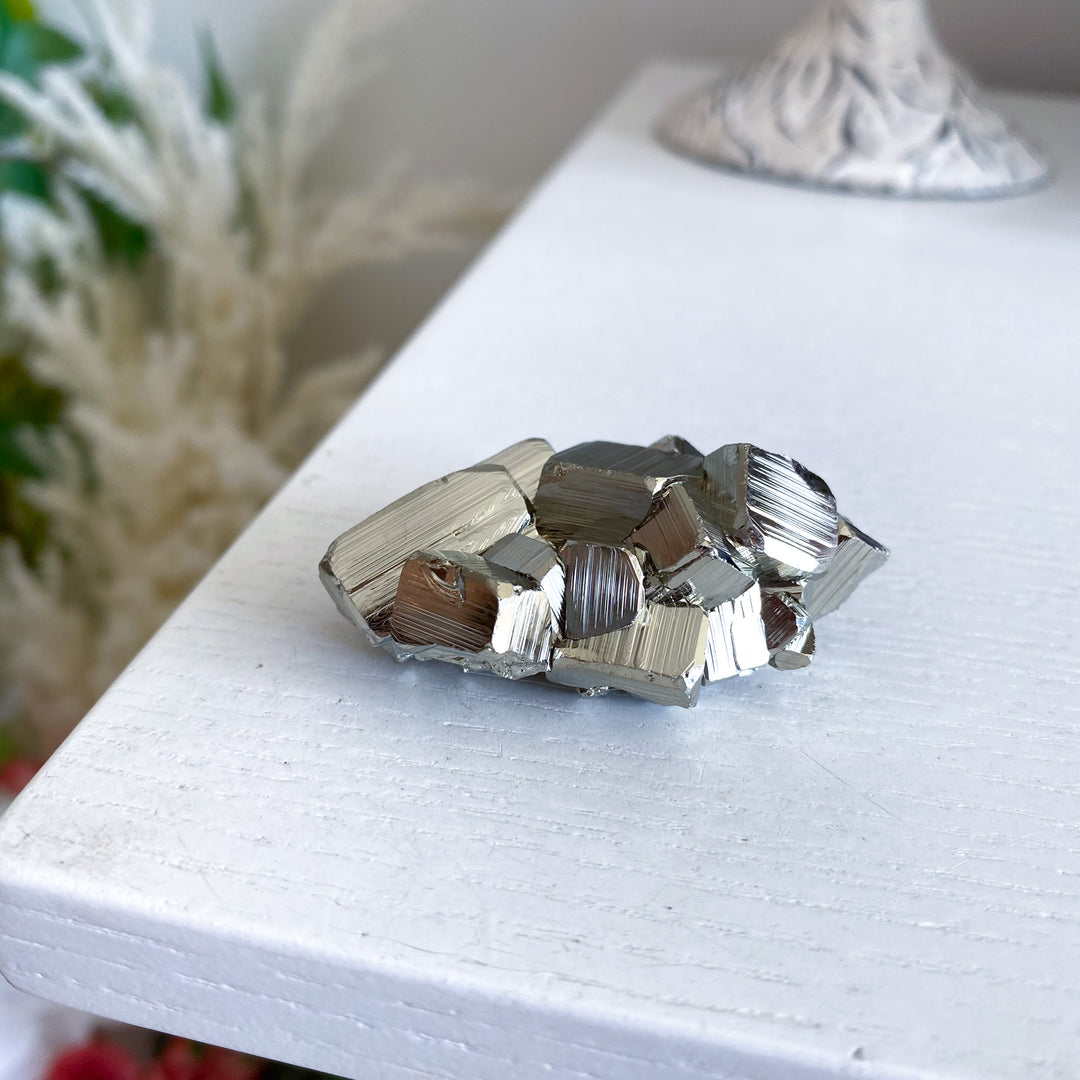 Wealth: Shiny, Unique Pyrite Cluster 