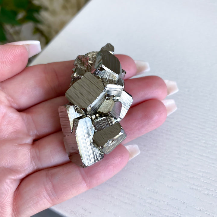 Wealth: Shiny, Unique Pyrite Cluster 