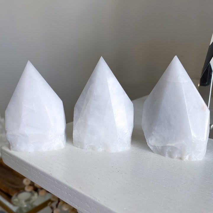 White Aventurine Top Polish Tower