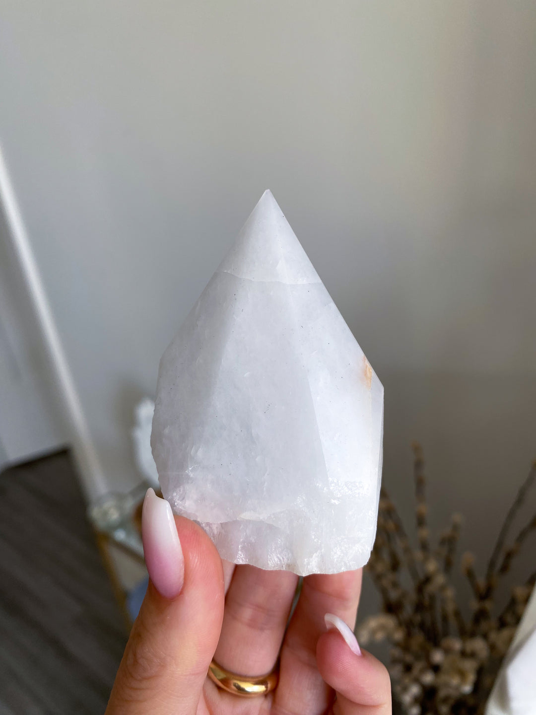 White Aventurine Top Polish Tower